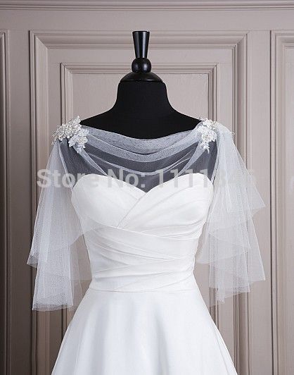 Cheap Wedding Jackets / Wrap, Buy Directly from China Suppliers:Product DetailsReal Photo Romantic White Wedding Jacket Lace Soft Tulle Draped Custom Made Bridal Jacket Shawl Beautiful Net Shrug, Beaded Bolero, Dress Cape, White Lace Wedding Dress, Bolero Wedding, Bridal Bolero, Bridal Jacket, Bridal Shawl, Wedding Jacket