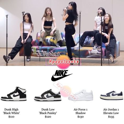 Shoes  Outfit of Lesserafim Behind The Scene Dance Practice on Nov 17th 2022 Air Jordan 1 Black And White, Korean Shoes, Shoe Room, Jordan 1 Black, Dance Outfits Practice, Chic Winter Outfits, Practice Outfits, Kpop Style, Shoes Outfit