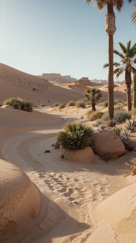 Oman Aesthetics, Desert Habitat, Safari Desert, Dry Landscape, Dreamy Nature, Dope Wallpaper, Oasis Springs, Desert Aesthetic, Lush Landscaping