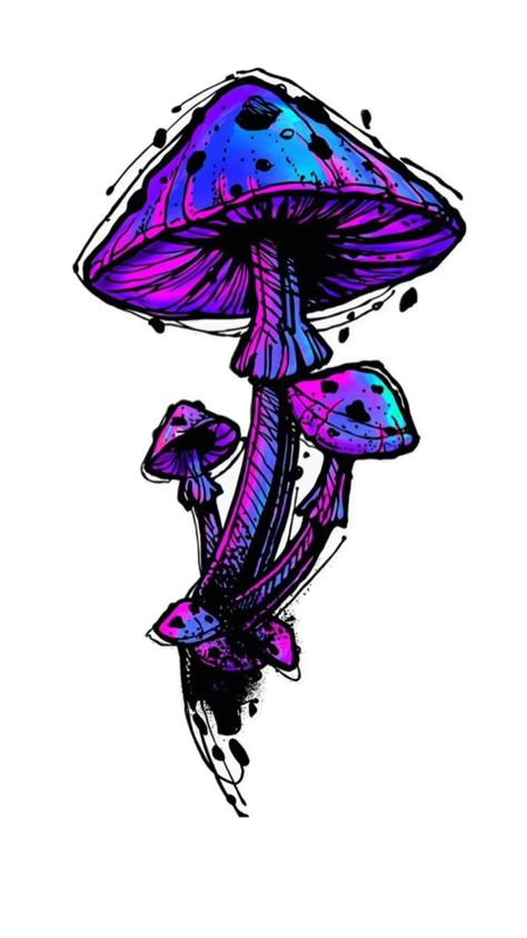 Shroom Tattoo, Mushroom Drawings, Trippy Stuff, Graffiti Ideas, Mushroom Paint, Trippy Drawings, Mushroom Drawing, Hippie Painting, Psy Art