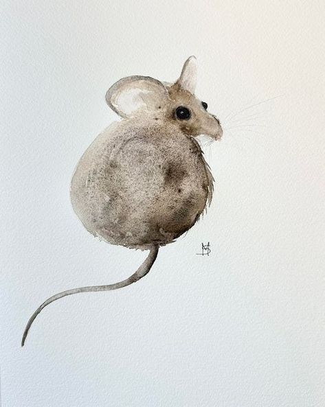 Rat Watercolor, Watercolor Mice, Mouse Acrylic Painting, Watercolour Mice, Watercolour Mouse, Mouse Watercolor Illustration, Karl Martens, Mouse Watercolor, Cute Artwork