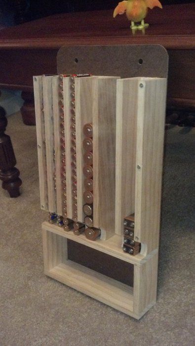 Battery Organizer - BIG one Tool Battery Storage Ideas, Battery Organizer Diy, Battery Storage Ideas, Diy Garage Workbench, Wood Shop Organization, Workshop Organization Ideas, Workshop Organisation, Woodshop Projects, Garage Hacks