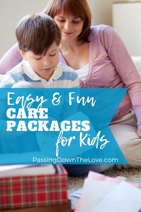 Care Packages for Kids is a great way to stay in touch. You'll love these fun ideas for sending care packages to kids and grandkids. Be there even when you can't be there. Kids Care Package, Grandkid Gifts, Grandparents Activities, Pen Pal Kit, Care Package Ideas, Activity Box, School Kit, Gift Subscription Boxes, Package Ideas