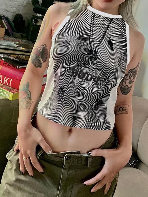 2023 Buy Screen Print Tank Top under US$13 in Tops&Tees Online Store. Free Shipping with US$69+. Check reviews and buy it today. Style: Casual/Street/Y2K/Sweet/Sexy/Punk/Hip Pop/Vintage Fabric Content: Polyester, Spandex Fit Type: Slim fit #y2k #retro #aesthetic #vintage #vintagestyle #backtoschool #backtoschooloutfits #firstdayofschooloutfit #spring #summer #summerstyle #streetstyle #outfits #ootd #trendyoutfits #fashionista #casualoutfits Street Y2k, Bodycon Floral Dress, Mini Tank Dress, Top Streetwear, Print Tank Top, Crop Top Sweater, Workout Tank Tops, Look Casual, Printed Tank Tops