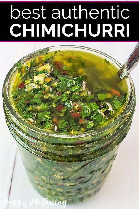 Argentinian Chimichurri Recipe, Authentic Chimichurri Recipe, Argentine Recipes, Beef Chorizo, Chimichurri Sauce Recipe, Barbecue Recipe, Chimichurri Recipe, Barbecue Pork, Chimichurri Sauce