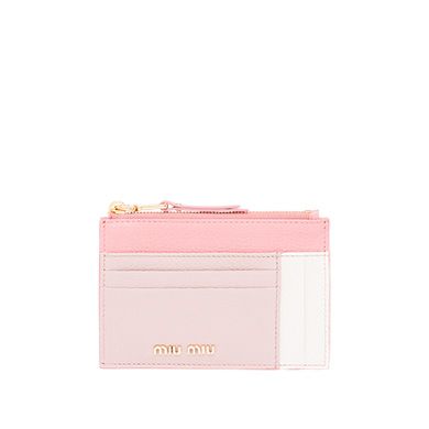 Madras goat leather credit card holder Metal lettering logo Coin compartment with zipper closure 8 credit card slots 4 bill compartments Pink Credit Card, Preppy Car, Metal Lettering, Leather Credit Card Holder, Cute Presents, Card Case Wallet, Leather Card Holder, Goat Leather, Cute Bags