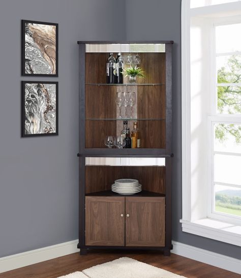 Espresso Corner, Espresso Furniture, Corner Bar Cabinet, Corner Bar, Modern Home Bar, Bar Unit, Crockery Unit, Cabinet Color, Online Furniture Shopping