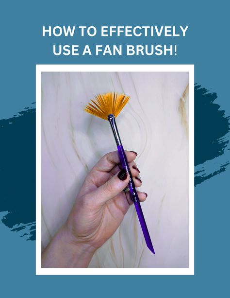 How To Use A Fan Brush For Painting, How To Use Fan Brush Painting, Fan Brush Watercolor, Painting Trees With A Fan Brush, Fan Brush Painting Tutorials, Fan Brush Painting, 2025 Art, Brush Techniques, Paint Like A Pro