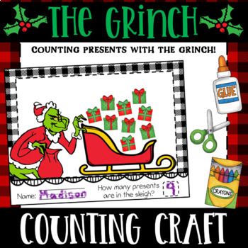 Do you love the Grinch as much as we do? Be sure to check out our Grinch section for some more really awesome resources! --- Grinch Stole ChristmasThis counting craft is the GRINCHIEST there is, and will make counting practice so much fun! It's super easy, super cute, and displays beautifully! What... Grinch Math Activities Kindergarten, Grinch Day Kindergarten, Grinch Activities For Preschool, Grinch Math, Grinch Crafts For Kids, The Grinch Book, Counting Craft, Grinch Crafts, Counting Practice