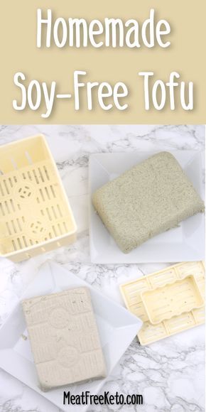 Homemade Soy-Free Tofu | MeatFreeKeto.com - Everything you need to know about making soy-free tofu! Soy Free Tofu, Soy Tofu, Vegan Staples, Homemade Tofu, Vegan Keto Recipes, Soy Free Vegan, Soy Free Recipes, Tofu Recipe, Boiled Egg Diet Plan