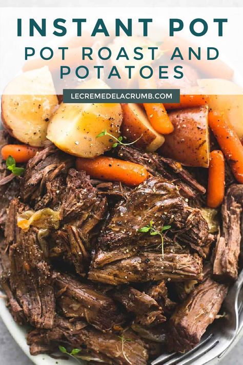 Pot Roast And Potatoes, Instant Pot Pot Roast Recipe, Roast And Potatoes, Pressure Cooker Roast, Instant Pot Roast, Pressure Cooker Pot Roast, Instant Pot Pot Roast, Beef Recipe Instant Pot, Pot Roast Crock Pot Recipes