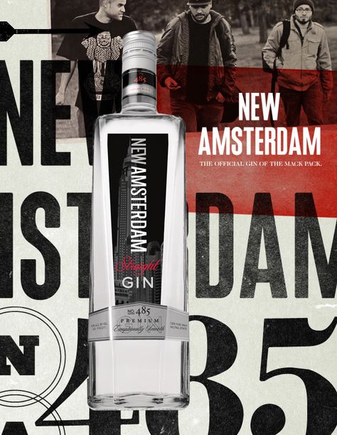 Alcohol Packaging, Masculine Design, New Amsterdam, Print Advertising, Graphic Design Advertising, Packaging Design Inspiration, Work Life, Graphic Design Typography, Bottle Design