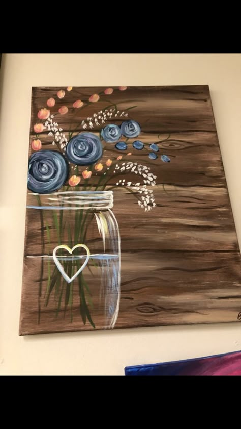 Canvas Country Painting Ideas, Country Easy Painting, Diy Farmhouse Painting, Easy Rustic Paintings Canvas, Farmhouse Canvas Art Diy Easy, Rustic Canvas Painting Diy Simple, Painting Ideas On Canvas Farmhouse, Rustic Painting Ideas On Canvas, Rustic Canvas Painting Diy