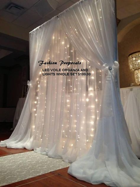 Hey, I found this really awesome Etsy listing at https://www.etsy.com/listing/189464528/led-backdrop-lights-led-backdrops-drapes Curtain Backdrops, Light Backdrop, Pipe And Drape, Wedding Winter, Ceremony Backdrop, Trendy Wedding, Wedding Arch, Wedding Backdrop, Decoration Table