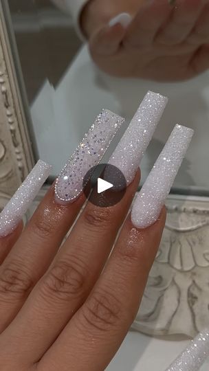 176K views · 1.8K reactions | 🤍🤍🤍🤍 Using soft white acrylic 
& white glitter from my website @nailzvalshop nail tips xxl non c curve tips 
🤍🤍🤍🤍
#longnails#whitenails#glitternails | Alma Valencia | Jerry Di · Mi Cuarto 2 Soft White Acrylic, Spring Nail Designs, Spring Nail, Nail Designs Spring, White Glitter, White Acrylics, White Acrylic, Soft White, Long Nails