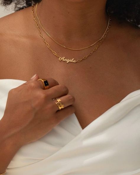 Caitlyn Minimalist on Instagram: "Let us spell it out for you🤍✨" Caitlyn Minimalist, Gold Necklace, Let It Be, Gold, On Instagram, Instagram