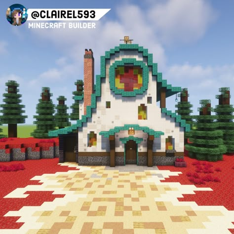 #minecraft #minecraftbuildingideas #minecraftbuilds The Owl House Minecraft Build, Owl House Diy Ideas, Minecraft Owl, Pokemon Minecraft Builds, Minecraft Pokemon Builds, Owl House Minecraft, Kinoko Kingdom, Minecraft Cottagecore, Fantasy Minecraft