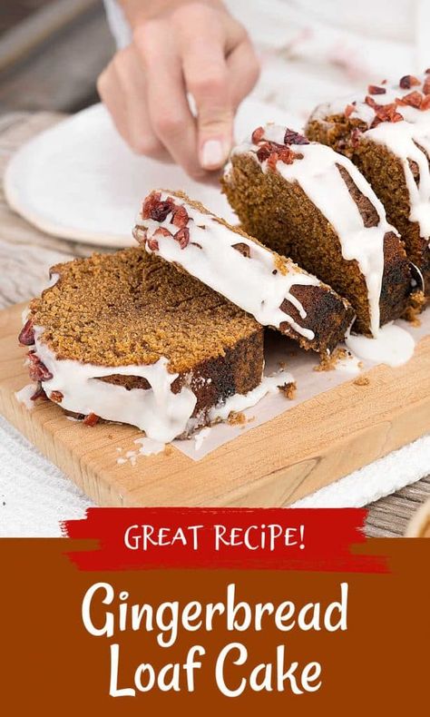 Gingerbread Loaf Cake, Gingerbread Loaf Recipe, Gingerbread Loaf, Loaf Cake Recipes, Spice Cake Mix, Gingerbread Cake, Coffee Cakes, Ginger Recipes, Quick Bread Recipes