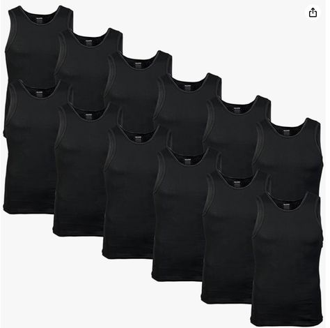 Soft, breathable cotton
Moisture wicking technology keeps you cool and dry
Tag-free to prevent irritation
Classic length for easy tucking
Durable stitching
Ribbed fabrication Mens Undershirts, Health Careers, Men's Muscle, Just Be You, Men's Tank, Keep Your Cool, Comfort Zone, How To Look Pretty, Tank Shirt