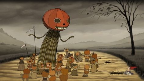 Over the Garden Wall, "Hard Times at the Huskin' Bee" (Season 1, Episode 2) Autumn Tale, Pumpkin People, Autumn In New York, Walled Garden, Over The Garden Wall, Halloween Wallpaper, Cozy Fall, Stop Motion, Garden Wall