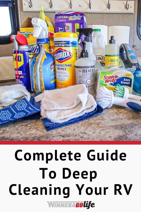 Does your RV need a deep cleaning? Here are our tips Rv Cleaning, Camper Maintenance, Travel Trailer Living, Rv Camping Tips, Camper Organization, Camper Hacks, Camping Hacks Diy, Rv Organization, Travel Trailer Camping