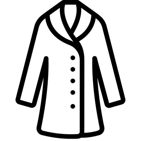 Coat - Free fashion icons Coat Drawing Easy, Esl Clothes, Sun Logo, Free Fashion, Door Decorations Classroom, Color Worksheets, Outline Drawings, Fashion Icons, Svg Downloads