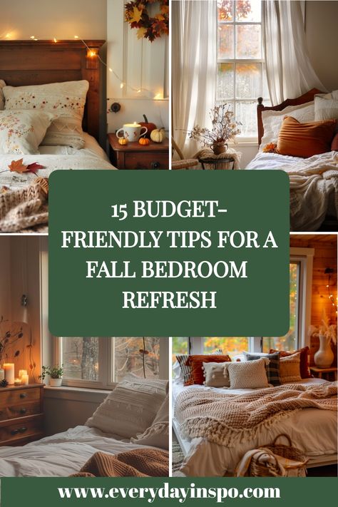 Get a cozy Fall bedroom refresh in hand thanks to these budget-oriented tips and ideas. Layered Bedding, Fall Bedroom Ideas, Cozy Fall Bedroom, Fall Bedding, Bedroom Updates, Fall Bedroom, Cozy Throw Blanket, Bedroom Refresh, Cozy Throws