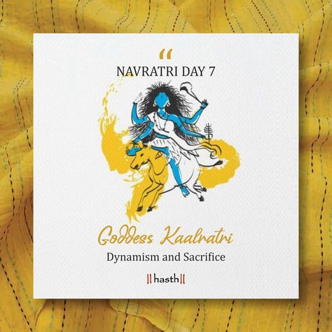 Day 7 Navratri Goddess, Gods Illustration, Navaratri Images, Navratri Drawing, Mother Durga, Maa Shakti, Kali Yantra, Navratri Devi Images, Navratri Puja