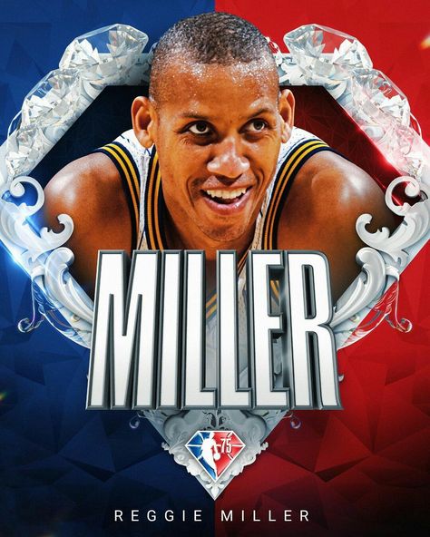 Nba 75, Nba 75th Anniversary, Basket Nba, Reggie Miller, Jerry West, Basketball Players Nba, Nba Art, Hoop Dreams, Nba Legends