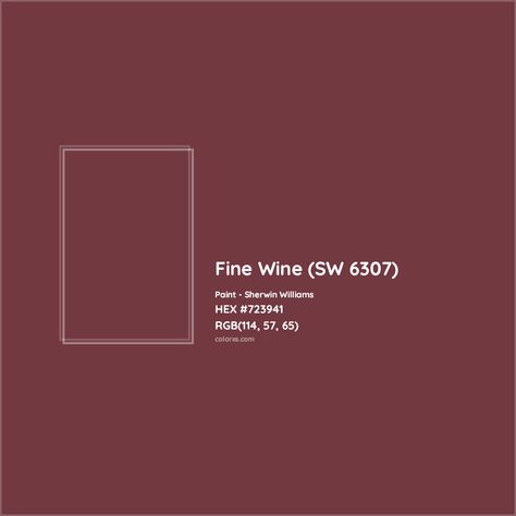 Sherwin Williams Fine Wine (SW 6307) Paint color codes, similar paints and colors Sherwin Williams Fine Wine, Fine Wine Sherwin Williams, Sherwin William, Analogous Color Scheme, Paint Color Codes, Rgb Color Codes, Hexadecimal Color, Choosing Paint Colours, Rgb Color Wheel