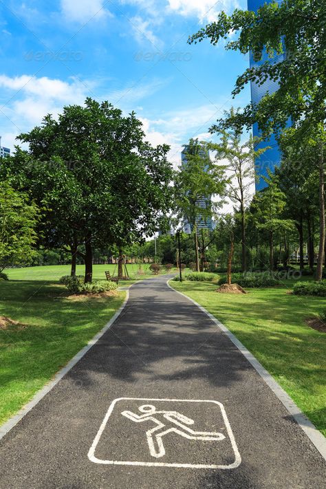 Jogging Track Design Landscape, Garden Park Design, City Parks Design, Running Path, Water Architecture, Shanghai City, Linear Park, Jogging Track, Eco City