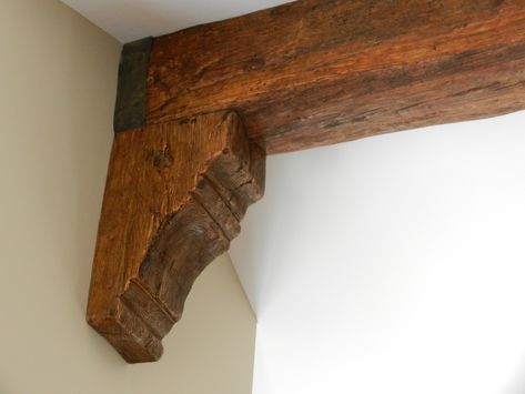 City Plastering - Rustic Faux Beams > Rustic Corbels > Faux Beam Corbel close up Rustic Corbels, Faux Wood Beams, Faux Beams, Wood Crafting, Wood Beam Ceiling, House Features, Exposed Beams, Wooden Beams, Wood Ceilings