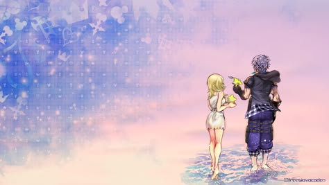 Artist: freesiavacadoo (sorokiee) Namine Kingdom Hearts, Sora X Kairi, Kingdom Hearts Quotes, Xion Kingdom Hearts, Hearts Quotes, Sora And Kairi, Red Space, Simple Anime, Aesthetic Goth