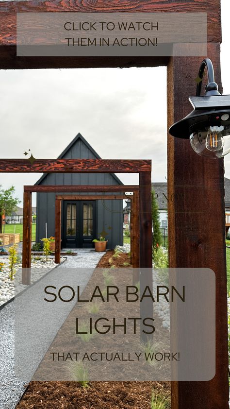 No electrical needed! These solar barn lights are absolutely amazing! They're a great option for patios, play sets, pergolas, chicken coops and so much more! Click to see them in action and to shop! Solar Barn Lights, Farmhouse Lights, Barn Lights, Backyard Bar, Play Sets, Barn Light, Barn Ideas, Solar Lanterns, Diy Solar