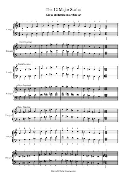 Major Scales and Arpeggios for Piano – the piano student Music Major, Music Theory Piano, Piano Scales, Piano Chords Chart, Online Piano Lessons, Piano Music Lessons, Blues Piano, Piano Beginner, Violin Lessons