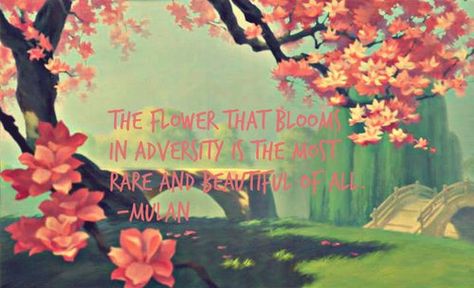 Mulan Quotes. QuotesGram Mulan Cherry Blossom, Mulan Quotes, Website Minimalist, Blossom Quotes, Disney Love Quotes, Love Quotes Tumblr, Blossom Painting, Iconic Quotes, Cherry Blossom Painting