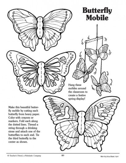 Butterfly Mobile Printable Spring Display, Butterfly Mobile, Math And Science, Butterfly Template, Butterfly Printable, Applique Templates, Heart Template, Leaf Template, Architecture Tattoo