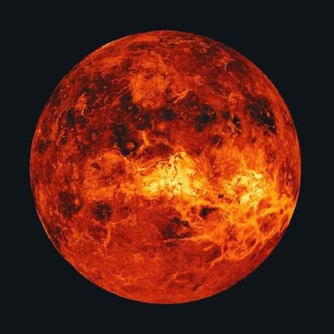 Venus is the brightest planet in our solar system, has a hellish atmosphere, and is covered in volcanoes. Learn more about planet Venus here. Planet Facts, Venus Facts, Venus Planet, Pluto Planet, All Planets, Hubble Telescope, Solar System Planets, Galaxy Pictures, Space Planets