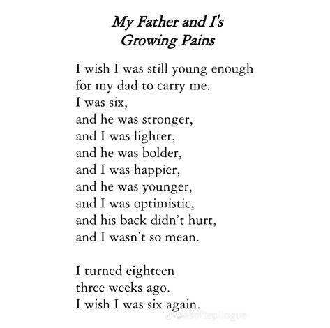 Father And Daughter Love Quotes, Parents Poem, Father Poems, Web Weaving, Growing Pains, Beautiful Poetry, Literature Quotes, Poem Quotes, My Father