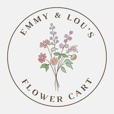 Flower Shop Logo, Cart Logo, Truck Logo, Logo Flower, Florist Logo, Flower Truck, Flower Cart, Shop Logo, Flower Shop