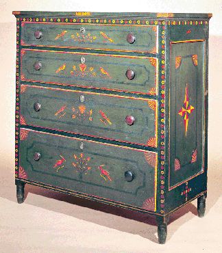 Chest of drawers probably Johannes Mayer 17941883 Mahantango or Schwaben Creek Valley Northumberland and Schuylkill Counties Penn 1830 Paint on pine and poplar 47 12 by 43 38 by 22 inches Diy Wood Chest, Painted Chest Of Drawers, Painted Chest, Primitive Furniture, Vintage Chest, Blanket Chest, Painted Dresser, Wood Chest, Primitive Folk Art