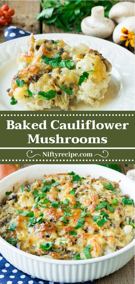 Mushroom Coliflower Recipes, Broccoli Cauliflower Mushroom Recipe, Cauliflower Mushroom Casserole, Califlower Recipes Mushroom, Mushroom And Cauliflower Recipes, Mushrooms And Cauliflower Recipes, Cauliflower And Mushroom Recipes, Fish And Mushroom Recipe, Cauliflower Mushroom Recipes