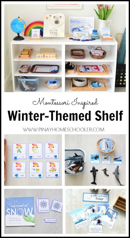 Winter-themed Shelf and activities for #preschool #kindergarten #math #literacy #winter Winter Themed Math Activities, Website Page Design, Montessori Activities Preschool, Montessori Shelf, Montessori Science, Winter Activities Preschool, Preschool Units, Montessori Homeschool, Montessori Toddler Activities