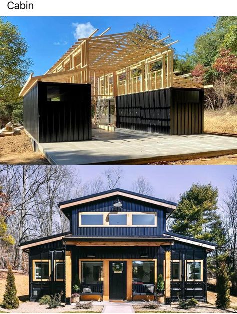 Shipping Container Sheds, Covered Back Porch, Home Transformation, Shipping Container Home Designs, Storage Container Homes, Shipping Container House Plans, Container Buildings, Home Exterior Makeover, Building A Container Home