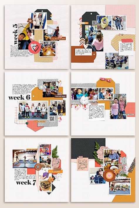 Digital Magazine Layout, Collage Scrapbook Layouts, Magazine Page Layouts, Book Design Templates, Photobook Layout, Yearbook Layouts, Digital Photo Album, Yearbook Pages, Scrapbook Cover