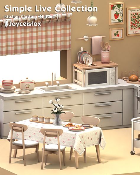 7# Simple Live Collection - Kitchen Clutter（Update 11/7/23） | Patreon Ts4cc Furniture Kitchens, Furniture Sims 4 Cc Kitchen, Safe Sims 4 Cc, Ts4 Kitchen Appliances, Sims 4 Kitchen Clutter Maxis Match, S4cc Furniture Kitchens, Sims 4 Cc Kitchen Appliances Maxis Match, Sims 4 Furniture Cc Maxis Match Kitchen, Maxis Match Sims 4 Cc Build