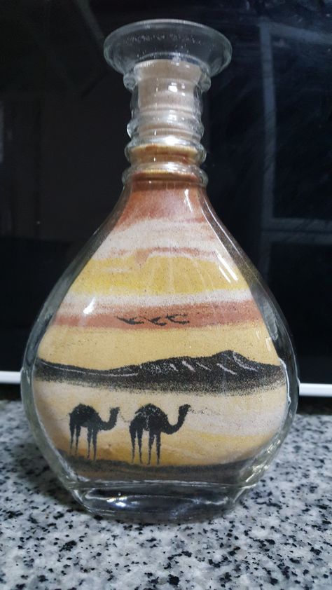 Today i got  very beautiful gift…..can say its a treasure…. Sand art or we can say bottled sand art… The gift was personalised with greeting and name on the other side…… Bottle Sand Art, Art In A Bottle, Sand Bottles, Sand Art Bottles, Sand Art, The Gift, The Other Side, Art Gift, Decorative Pieces