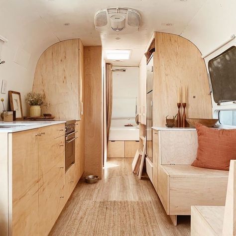 Modern Caravan, Airstream Living, Caravan Makeover, Airstream Remodel, Airstream Interior, Airstream Renovation, Kombi Home, Caravan Renovation, Caravan Interior