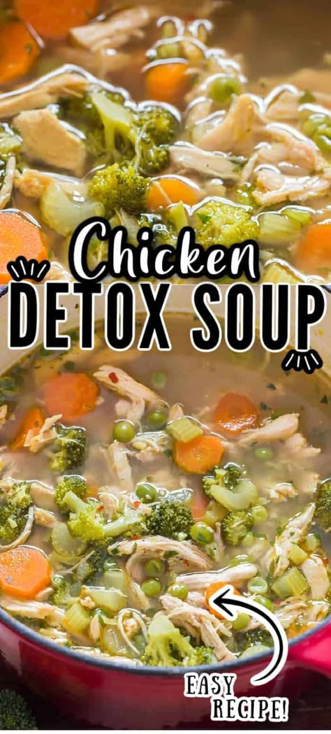 Tumeric Chicken Soup, Chicken Detox Soup, Detox Chicken Soup, Benefits Of Chicken, Chicken Veggie Soup, Chicken Vegetable Soup Recipes, Healthy Chicken Soup, Soup Cleanse, Healing Soup