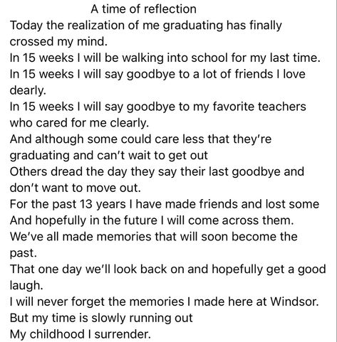 Class Of 2024 Quotes, Senior Letters, Quotes For Graduating Seniors, Poems For Middle School, Memoir Ideas, Yearbook Idea, Best Senior Quotes, Senior Scrapbook Ideas, High School Quotes